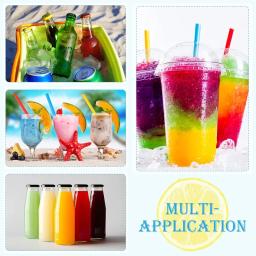 Descartável Grande Plástico Canudos, Colorido, Pérola, Bolha, Leite, Chá, Smoothie, Bebida, Fontes do Partido, Bar Acessórios, 100Pcs - Image 5