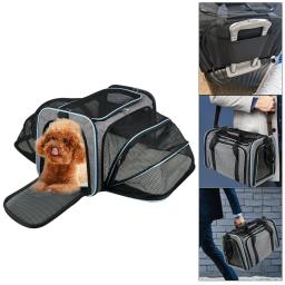Expansível Dobrável Pet Travel Bag, transportador macio do cão, gato ventilar saco de transporte, suprimentos portáteis - Image 1