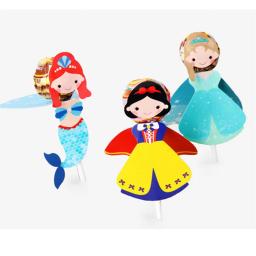 Pirulito Candy Heroes Infantil, Porta-Cartão de Papel, Sereia, Princesa Decoração de Festa, Favores de Aniversário, Decoração para Meninas e Meninos, 30PCs - Image 6
