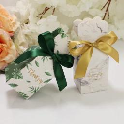 10/20/30 pçs fishtail vaso caixa de doces floral casamento dia favor caixa de presente sacos de embalagem do bebê com fita festa de aniversário decoração - Image 5