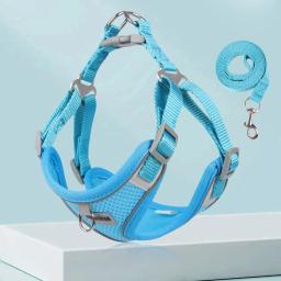 Arnês de Peito Ajustável para Pequenos Animais de Estimação, Trela Do Cão, Colete Bonito, Camisola Dos Gatinhos, Tipo Respirável, Pet Shop - Image 1