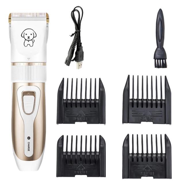 Aparador de Pelos Sem Fio para Animais de Estimação: Cães, Gatos e Coelhos – Conjunto Profissional de Grooming Recarregável