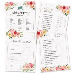 Festa de casamento e chuveiro da noiva Jogo, A & A cartões, 10 convidados Noiva Jogo do chuveiro, seu razoável da noiva, 4 jogos, 40PCs - Image 2