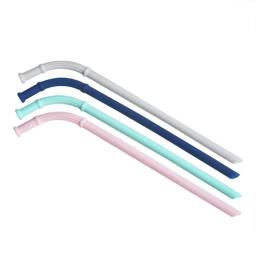 Canudos de silicone com reto e curvo, produto comestível, colorido, para festa, bar, acessórios, longos e flexíveis, para crianças - Image 4