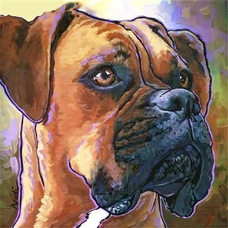 GATYZTORY-Colorir por números Kits para adultos, cães, animais, DIY, sobre tela com moldura, tinta acrílica, pintura por número, decoração da casa - Image 1
