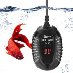 Mini aquecedor de aquário com controlador de temperatura, aquecedor submersível ajustável, display digital, plug UE, 220v, 25 w, 50 w, 75 w, 100w - Image 1