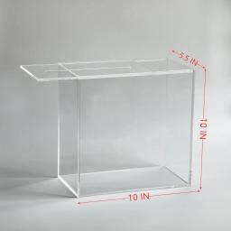 Caixa acrílica do cartão para a recepção, festa de aniversário do casamento, caixa do dinheiro, Desejando bem, festa de graduação, elegante grande, 10" - Image 2