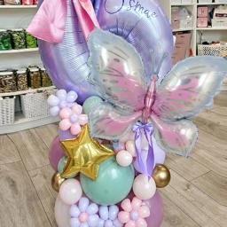 Conjunto de balão digital borboleta roxa, macaron bola de látex, menina's Birthday Party Decoration, Baby Shower, Decoração de aniversário, adulto, 46pcs - Image 2
