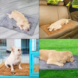 Cama de flanela para animais de estimação, tapete de inverno quente, suprimentos térmicos, almofadas impermeáveis para cães e gatos idosos - Image 6