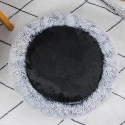 Cama rosquinha redonda para cachorro médio, cama de pelúcia para animais de estimação, cesta pequena, cestas de sofá, coxim grande, acessórios para gatos - Image 5