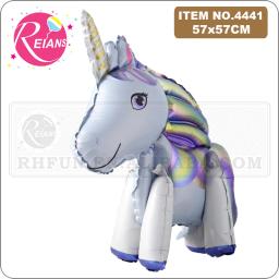 Cavalo animal dos desenhos animados folha unicórnio balão festa de aniversário decorações crianças feliz aniversário carta balões decoração do chá de fraldas - Image 6