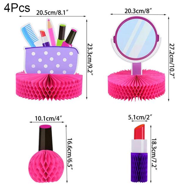 Maquiagem de Aniversário: Utensílios Descartáveis e Decoração para Festa de Menina com Tema de Spa e Batom Vermelho