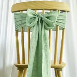 Personalizado Algodão Pano Cadeira Sashes, Arcos Laços para Casamentos Festa, Suprimentos de Eventos, Cover Sash Decoração, 10Pcs - Image 1