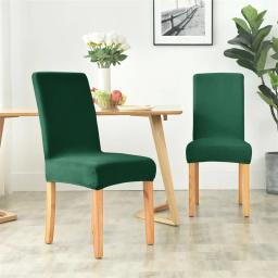 Veludo jantar cadeira cobrir, estiramento cadeira capas, elástico antiderrapante assento Slipcovers, sala de estar, cozinha, escritório, casamento, 1pc - Image 5
