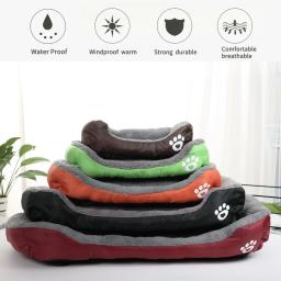 Canil quadrado de pelúcia para pet, tapete lavável gato, colchão impermeável, almofada grande, cães médios e grandes, artigos para animais, verão - Image 3