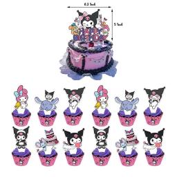 Balão temático Sanrio dos desenhos animados, Festa de aniversário Suprimentos, Banner, Látex Balão Decoração, Bolo Suprimentos, Copos de Presente Infantil - Image 2