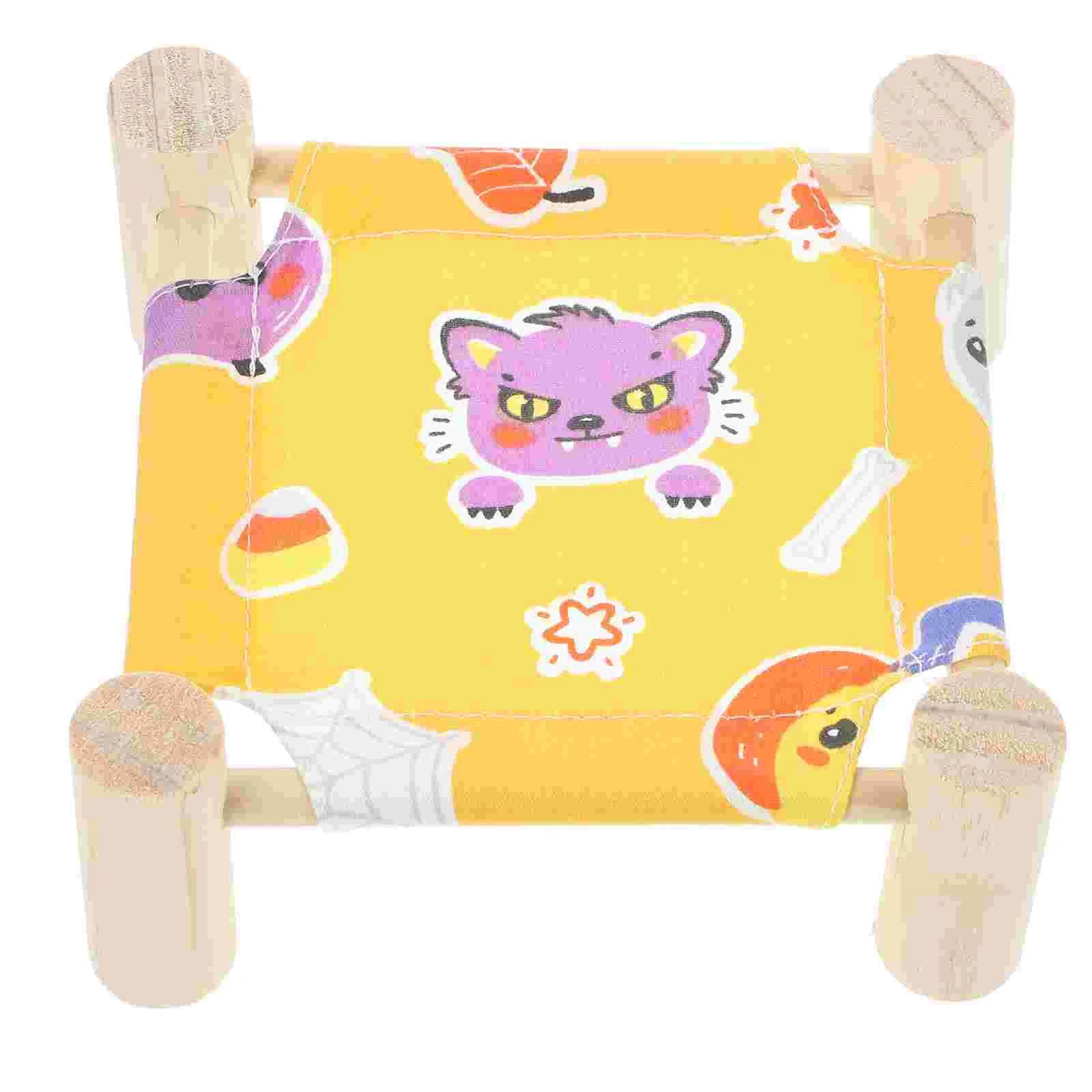 Rede elevada destacável do animal de estimação, Cama de dormir respirável, Cama confortável dos desenhos animados, Lavável, Multiuso, Coelho, Hamster - Image 1