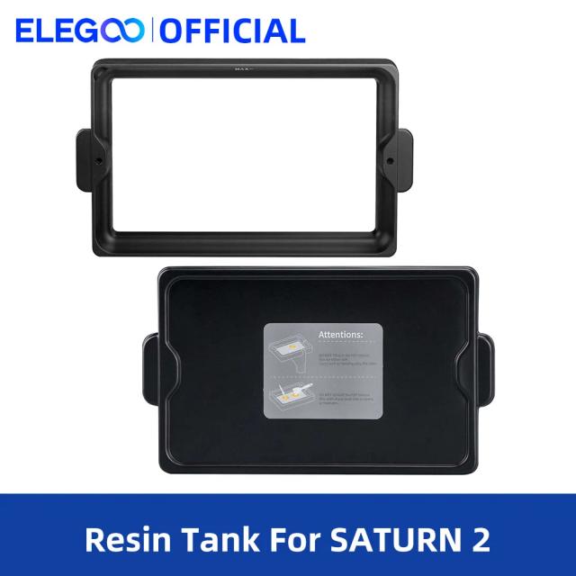 Tanque de Resina de Metal ELEGOO para Impressora 3D Saturn 2 MSLA com FEP Pré-Instalado e 2 Tampas Inclusas