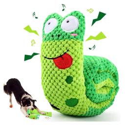 Interativo Squeak Food Molar Toy para Dog, Plush Sound Toys, Caracol Dobrável e Sniffing, Pet Toy Supplies, Foraging Training - Image 1