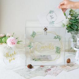 Caixa De Cartão De Acrílico Para A Recepção Do Casamento, Caixas De Dinheiro Do Casamento, Festa, Aniversário, Graduação, Aniversário - Image 5