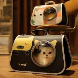Cápsula Espacial Pet Portátil e Dobrável, Mochila de Transporte Gato, Mala de Transporte, Suprimentos Transportadores Transparentes, Mala para Gatos - Image 4