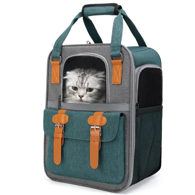 Mochila Dobrável para Animais de Estimação com Malha Respiráve, Ideal para Cães e Gatos até 10 kg - Conforto e Praticidade em Viagens ao Ar Livre