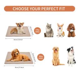 Cobertor para animais auto-aquecido com corpo térmico, Almofada quente para cães e gatos, Cobertor lavável para cachorro, Núcleo refletor de calor - Image 2