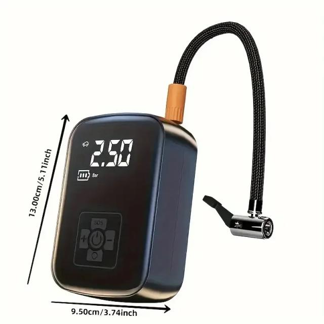 Leboo Compressor de Ar Sem Fio para Carro, Bomba Elétrica Automática com Display Digital