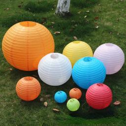 Lantern redonda lanterna de papel chinês para casamento natal festa de halloween decoração de casa bolas de papel lampion - Image 1