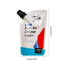 Tintas acrílicas pigmentadas ricas para iniciantes, arte, impermeável, 11 cores, saco 100ml - Image 6
