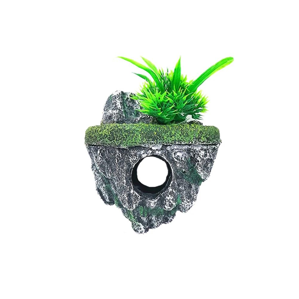 Resina Fish Tank Artificial Decoração, ornamento de pedra de aquário Pedras Flutuantes Criativas, Simulação Acessórios para Terrariu - Image 1