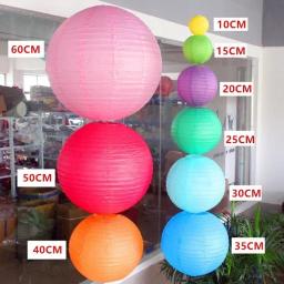 Lantern redonda lanterna de papel chinês para casamento natal festa de halloween decoração de casa bolas de papel lampion - Image 2