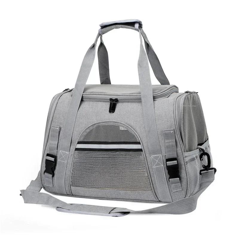 Bolsa de Viagem para Cães e Gatos Pequenos Portadores de Animais Portátil, Respirável, Dobrável, Bolsa de Transporte com Fechos de Segurança - Image 1