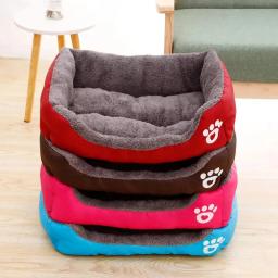 Animais de estimação grande cama do cão casa morna doces-colorido quadrado ninho pet canil para pequeno médio grandes cães gato filhote de cachorro mais tamanho cestas do cão - Image 4