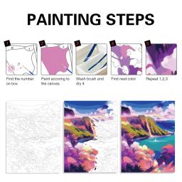 RUOPOTY-Pintura Por Números em Tela com Moldura, Buda DIY Set, Kit de Pintura, Wall Art, Decoração Imagem - Image 5