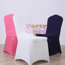 Capa de cadeira de banquete capas de cadeira de elastano estiramento para decoração do hotel de festa de casamento - Image 2