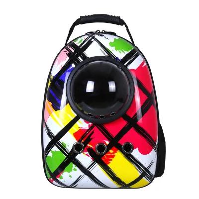 Mochila para transporte de animais de estimação, bolsa respirável pequena de cor pura com cápsula para transporte de animais de estimação, cães e gatos - Image 1