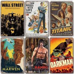 Classic Film Vintage Metal Posters Decor, Retro TV Movie, Metal Tin Plate, Casa, Sala de estar, Decoração de parede para Cinema - Image 1
