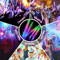 Cheer Tube Glow Glow Sticks, Luz escura para festa, Bulk Colorido, Decoração de casamento, Espuma, LED RGB, 30pcs - Image 6