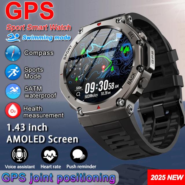 GUHUAVMI T-Rex 3 Ultra GPS Smartwatch AMOLED 5 ATM Militar