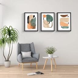 Quadro Decorativo Moldura Vidro Abstrato Sala Quarto Moderno - Image 2