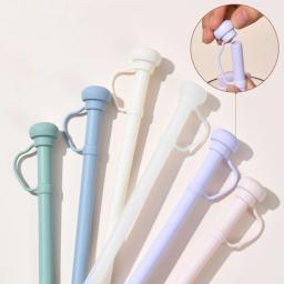 Reutilizáveis canudos de silicone com tampa, longas palhas flexíveis, acessórios de substituição, Stanley Cup, 12 Polegada, 40 oz, 30 oz - Image 1