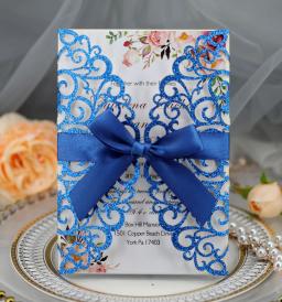 25 cartões de convite de casamento de papel do brilho dos pces com cartão do envelope bolso personalizado maraige aniversário mariage festa de batismo favores - Image 6
