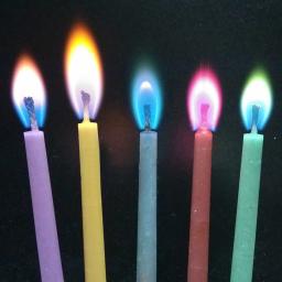 Velas flame coloridas, festa de casamento, aniversário, bolo, decoração, suprimentos para crianças - Image 6