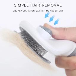 Pet cão escova gato pente auto limpeza pet removedor de pêlos escova para cães gatos grooming ferramentas animais de estimação desmatting pente cães acessórios - Image 2