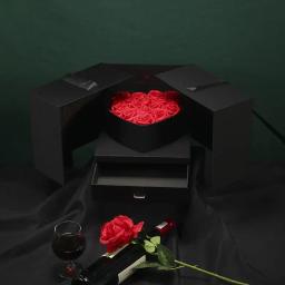 High-end luxo aniversário mistério caixa de presente dia dos namorados flor embalagem festa nobre favor caixas para batom perfume jóias - Image 3