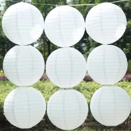 Lanternas de papel chinesas brancas para crianças, casamento, festa de aniversário, decoração DIY, festival lampion, bola impermeável, decoração do Dia das Bruxas - Image 2