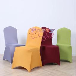Capa de cadeira de banquete capas de cadeira de elastano estiramento para decoração do hotel de festa de casamento - Image 3