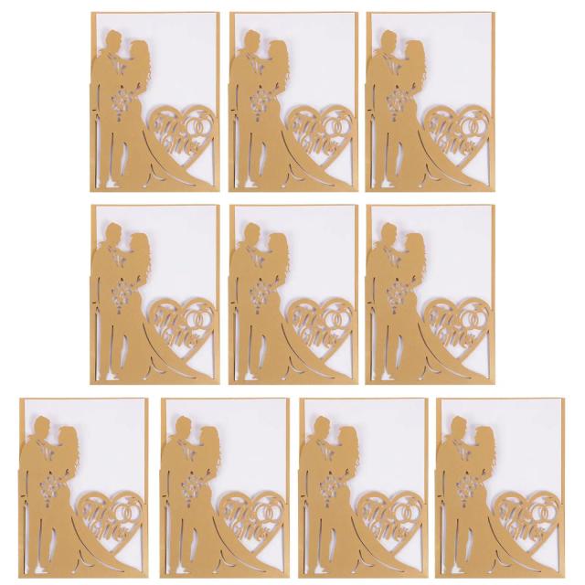 Convites de Casamento em Papel para Noiva e Noivo - 10 Unidades Exclusivas com Design Elegante