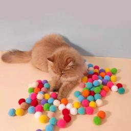 Brinquedos interativos de pelúcia para gatos, Gatinhos criativos, Jogos Mini Pompons, Lançamento interativo, Treinamento, Artigos para Brinquedos, Acessórios Pet - Image 2